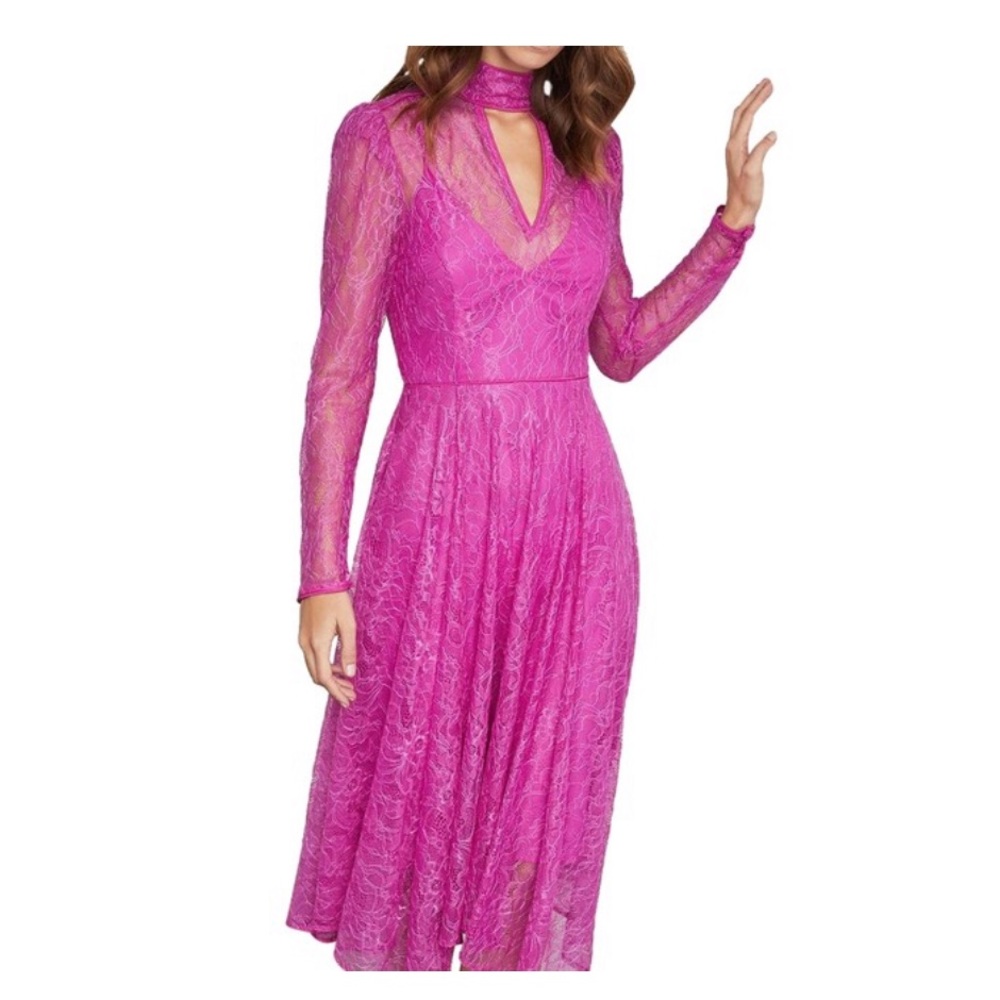 🦋LAST ONE🦋 BCBG Asymmetrical Lace Cutout Dress 4